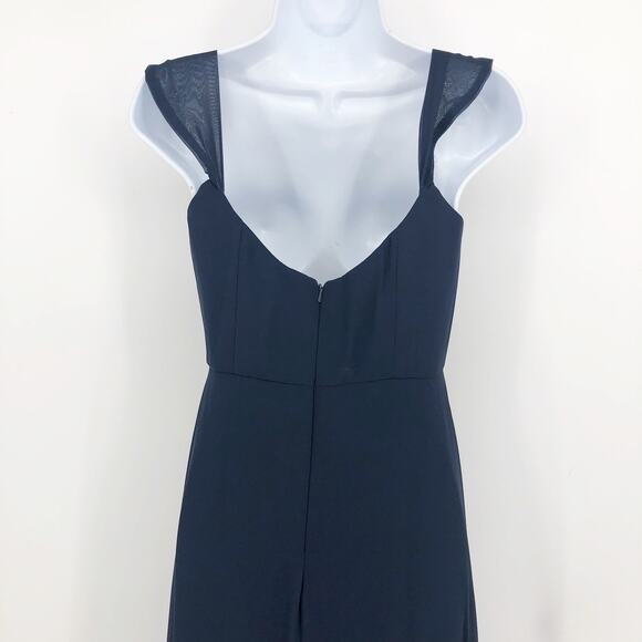 AFTER SIX 1560 Off-the-Shoulder Long Dress 2R Midnight Blue Gown Formal NWOT - Picture 9 of 13